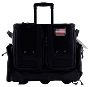 The Rolling Range Bag offers a way to carry up to ten pistols, ammunition, and accessories from and to the range.